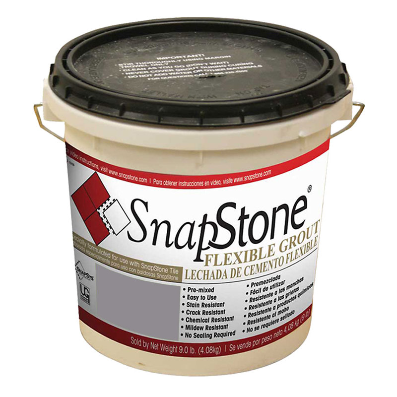 SnapStone Urethane Flexible Grout 9 Lb Pail In Raincloud Grey & Reviews